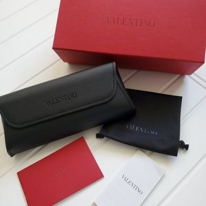 Valentino Magnetic Flap Leather Sunglasses Case.